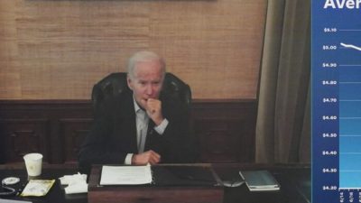 Президент Джо Байден проводит виртуальную встречу со своей экономической командой в Белом доме в Вашингтоне 22 июля 2022 года. (Mandel Ngan/AFP via Getty Images)