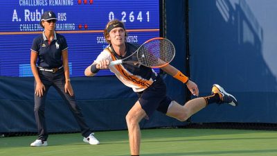 Рублёв на Открытом чемпионате США 2018 года. Фото:
Carine06 from UK. Andrey Rublev/ru.wikipedia.org/CC BY-SA 2.0