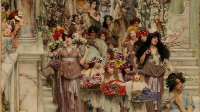 Фрагмент картины «Весна» сэра Лоуренса Альма Тадема, 1894 год, масло, холст. Getty Center (общественное достояние).