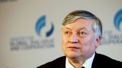 Советский и российский шахматист и политик, двенадцатый чемпион мира по шахматам Анатолий Карпов, 17 мая 2012 года, Вена, Австрия. (Photo by Mathias Kniepeiss/Getty Images)