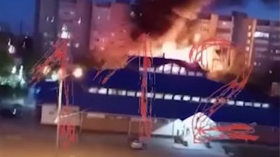 13 жителей Ейска погибли при падении военного самолёта.  (Скриншот/RTVI Новости/youtube.com)