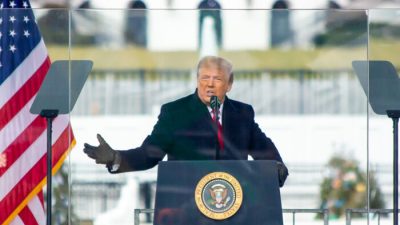 Дональд Трамп на митинге «Спасём Америку» в Вашингтоне 6 января 2021 года. (Lisa Fan/The Epoch Times)