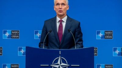 Генеральный секретарь НАТО Йенс Столтенберг. (Photo by NATO handout via Getty Images)