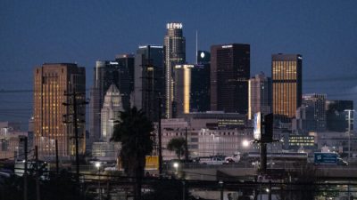 Центр Лос-Анджелеса, 20 января 2022 г. Фото: John Fredricks / The Epoch Times