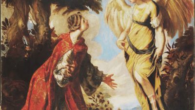 «Агарь и Ангел», около 1657 года, автор Франческо Маффеи. Масло на холсте; 108 см на 137 см. Музей Метрополитен, Нью-Йорк. (Public Domain)