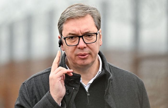 Фото. Президент Сербии Александр Вучич, 15 декабря 2022 года. (ATTILA KISBENEDEK/AFP via Getty Images)